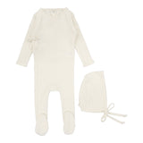 LILETTE 3PC FINE POINTELLE FOOTIE, BONNET AND BLANKET SET