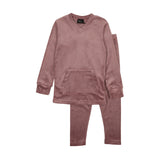 CUDDLE & COO 2PC VELOUR KANGAROO POCKET PAJAMAS