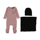 CUDDLE & COO 2PC SMILE FOOTIE + BEANIE SET