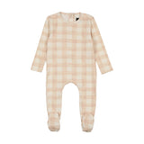 CUDDLE & COO 2PC CHECKED FOOTIE + BEANIE SET