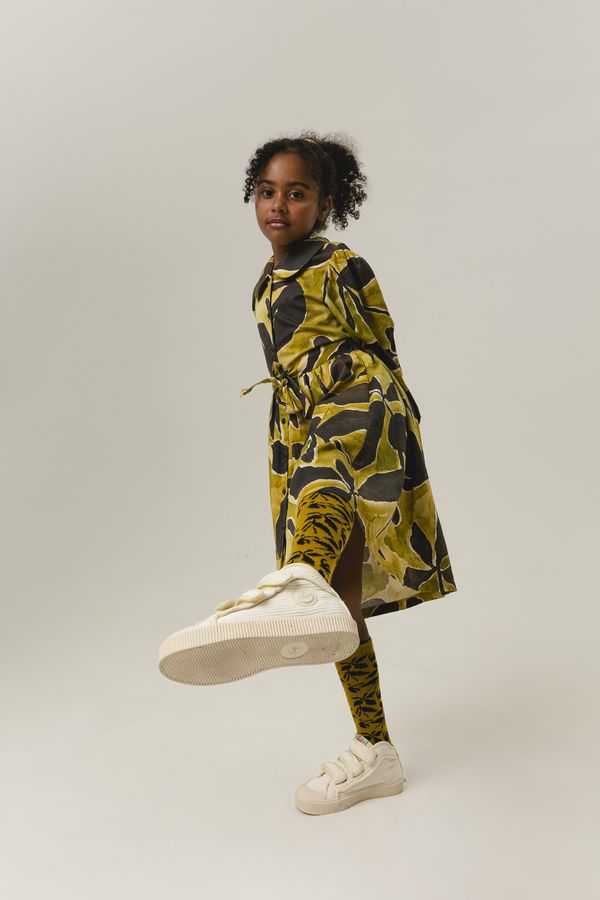WOLF & RITA BUTTON DOWN COLLARED BELTED DRESS