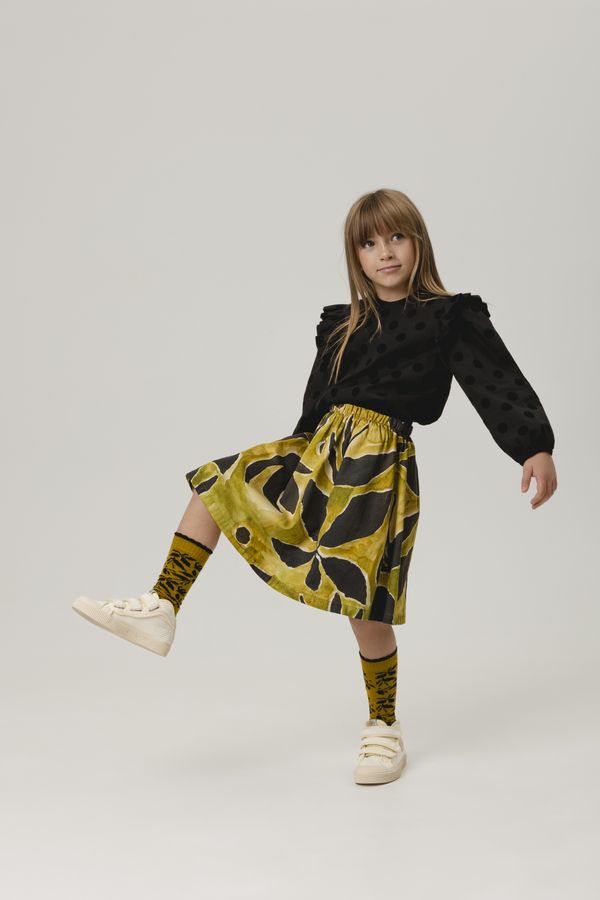 WOLF & RITA GATHERED PRINT SKIRT
