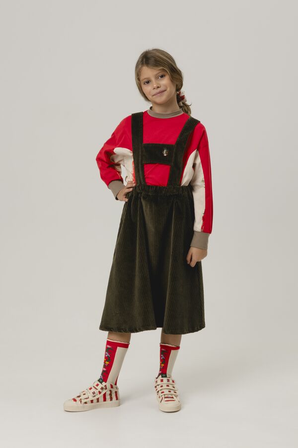 WOLF & RITA CORDUROY SUSPENDER JUMPER