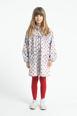 PIUPIUCHICK DOTS PRINT LIGHT DENIM DRESS