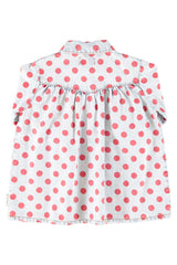 PIUPIUCHICK DOTS PRINT LIGHT DENIM DRESS
