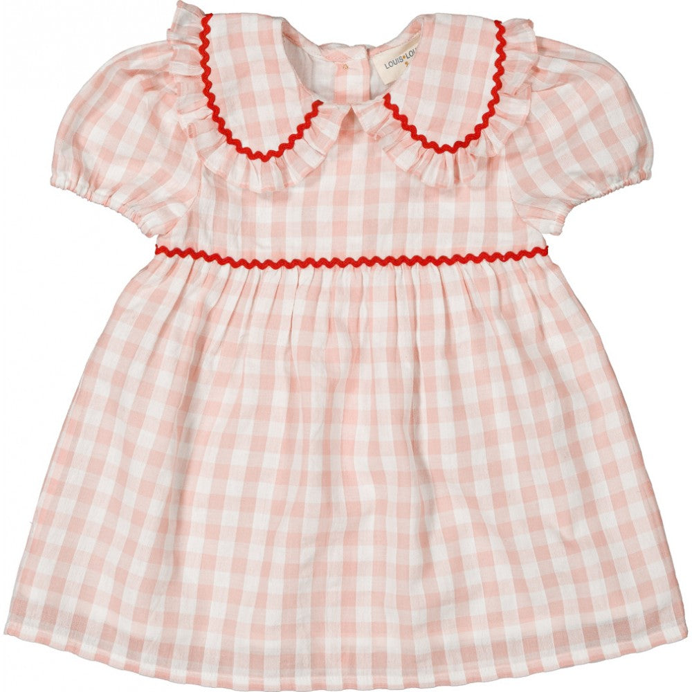 LOUIS LOUISE HENRIETTA GINGHAM RIKRAK DRESS