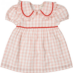 LOUIS LOUISE HENRIETTA GINGHAM RIKRAK DRESS