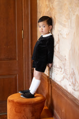 ANALOGIE 2PC VELVET BLAZER AND SHORTS SET