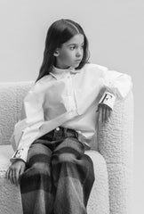 ELIZABETH  FRANCHI LOGO CUFF SHIRT