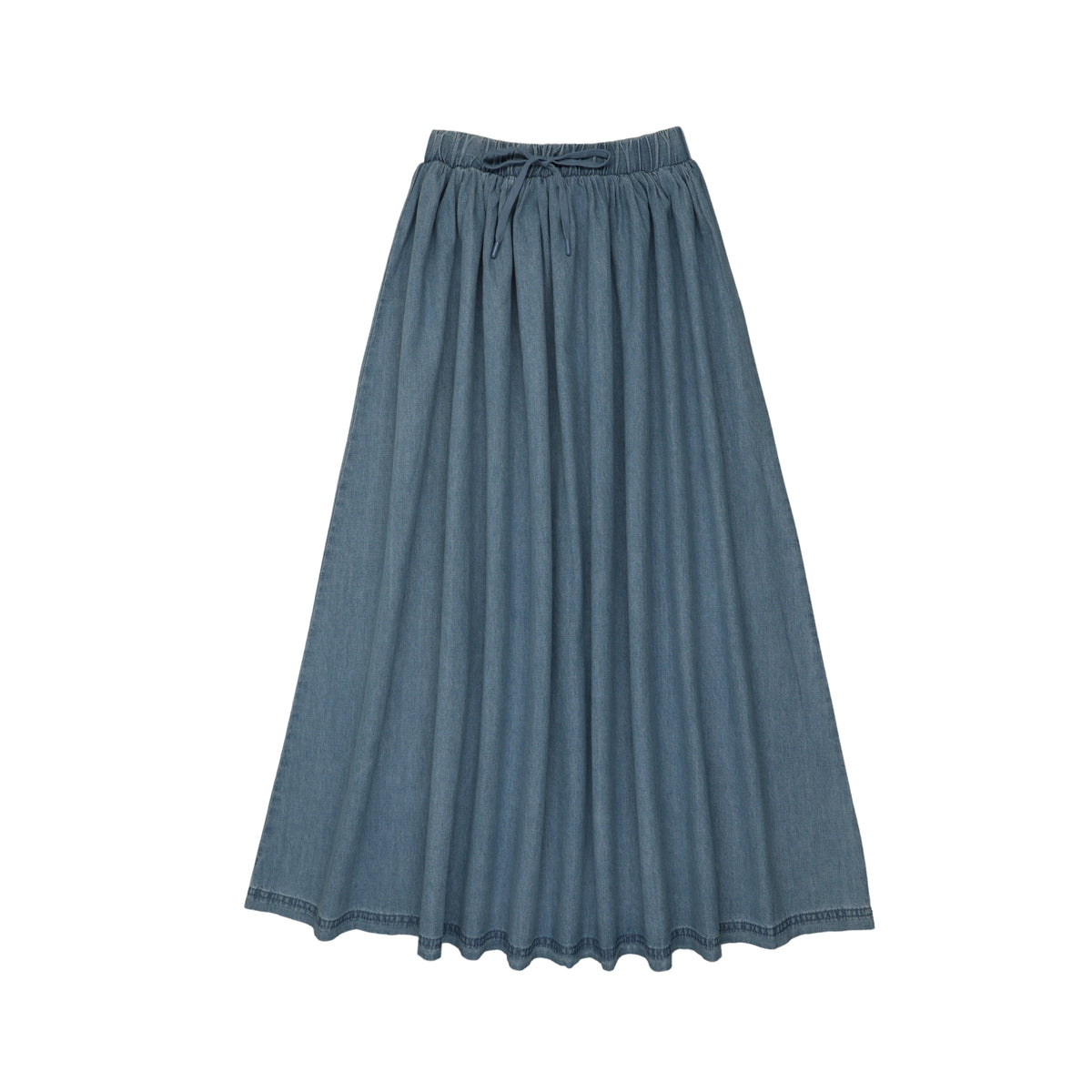 LIL LEGS BABY DENIM DRAWSTRING MAXI SKIRT