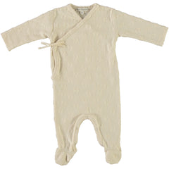 BEBE ORGANIC 2PC FLEURY WRAP FOOTIE + BONNET SET