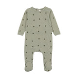 BONJOY SCATTERED LEAF PRINT FOOTIE