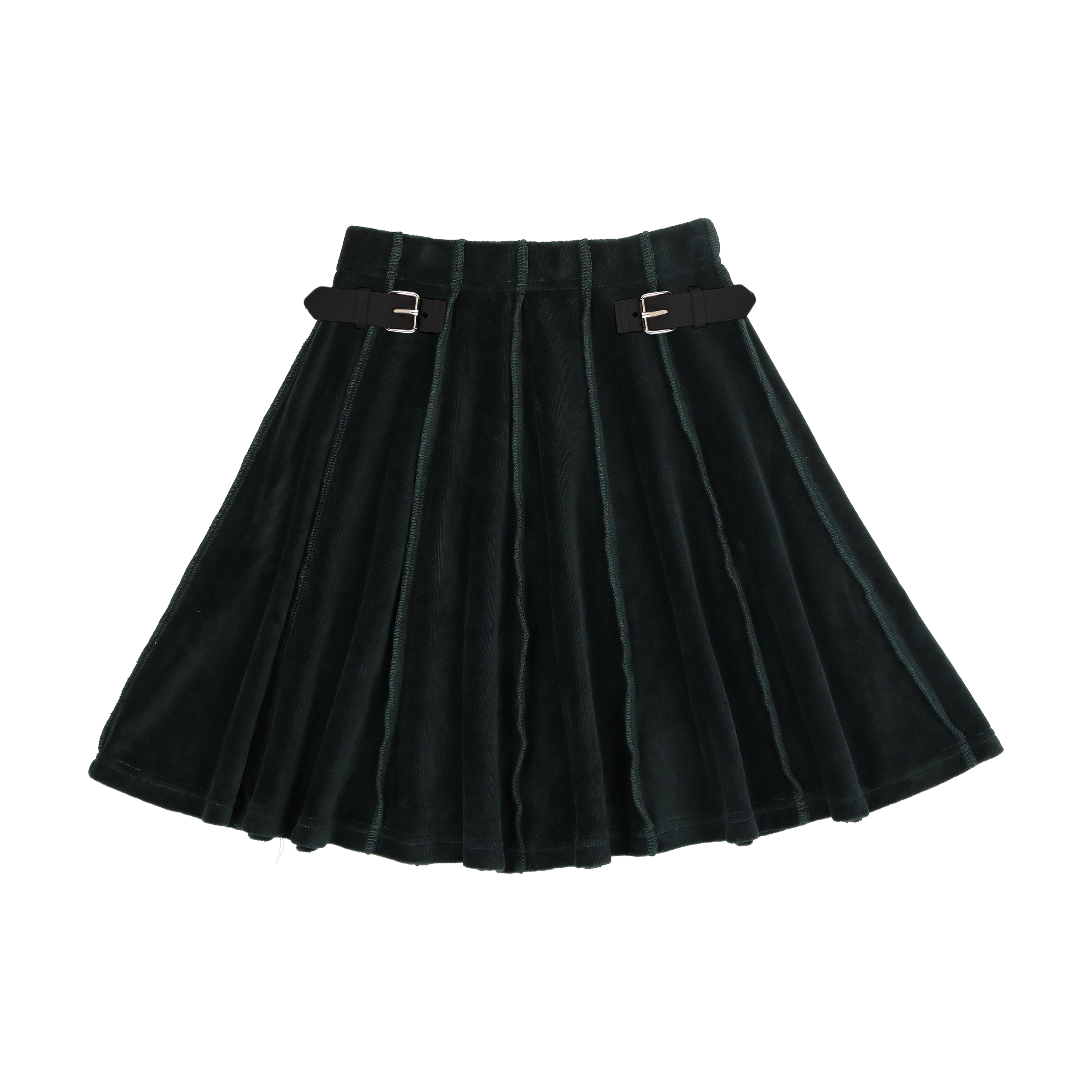 BOPOP 2PC BUCKEL COLLECTION MOCK NECK TOP WITH SKIRT