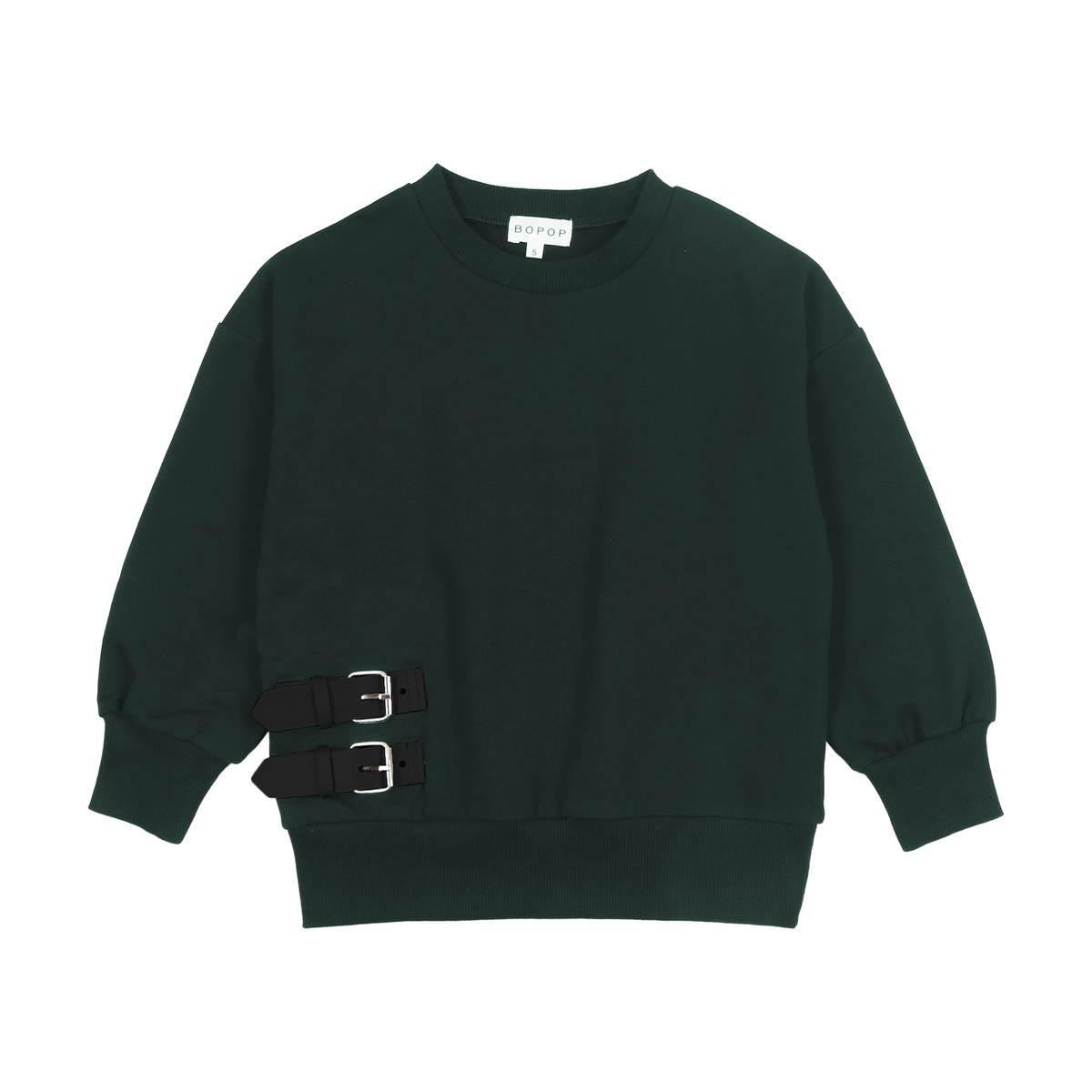 BOPOP 2PC BUCKEL COLLECTION MOCK NECK TOP WITH SKIRT