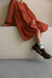 HOLI & LOVE KAYA HEART PRINT TIERED DRESS