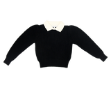 LITTLE PARNI CONTRAST COLLARED SWEATER