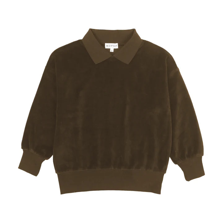 BOPOP SPORT LONG SLEEVE VELOUR POLO