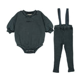 FARREN & ME 2PC WASHED EDGE OVERALL SET