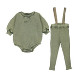 FARREN & ME 2PC WASHED EDGE OVERALL SET