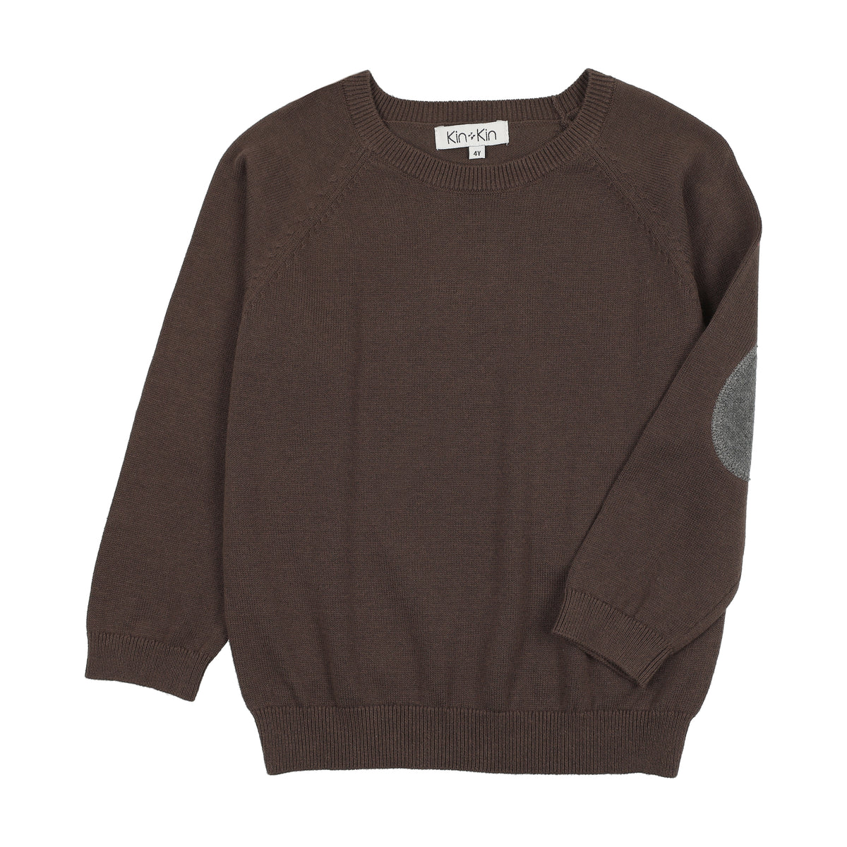 KIN KIN PATCH SLEEVE PULLOVER SWEATER