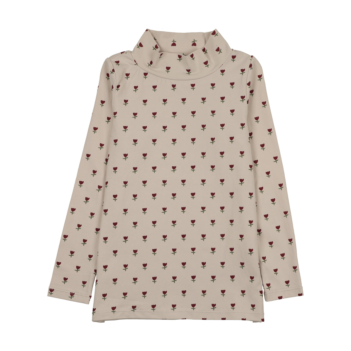 KIN KIN TULIP PRINT MOCK NECK T