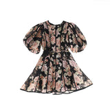 PETITE AMALIE VINTAGE BLOOM PRINT PANEL DRESS