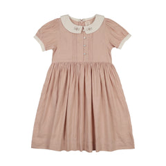 ANALOGIE EMBROIDERED COLLAR  SS DRESS