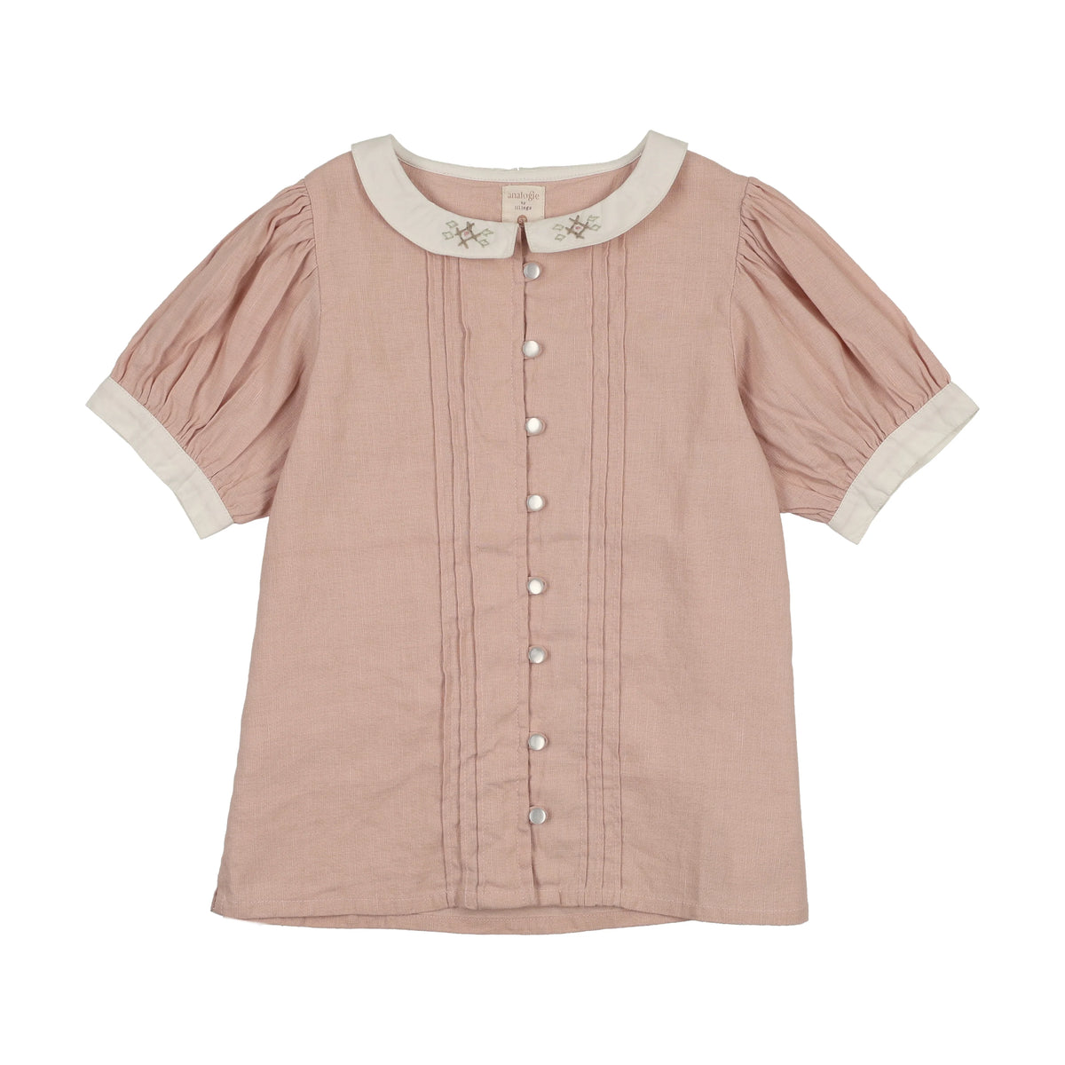 ANALOGIE MOUNTAIN MEADOWS COLLAR SS BLOUSE