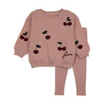 ANALOGIE 2PC CHERRY PATCH SWEATSHIRT SET