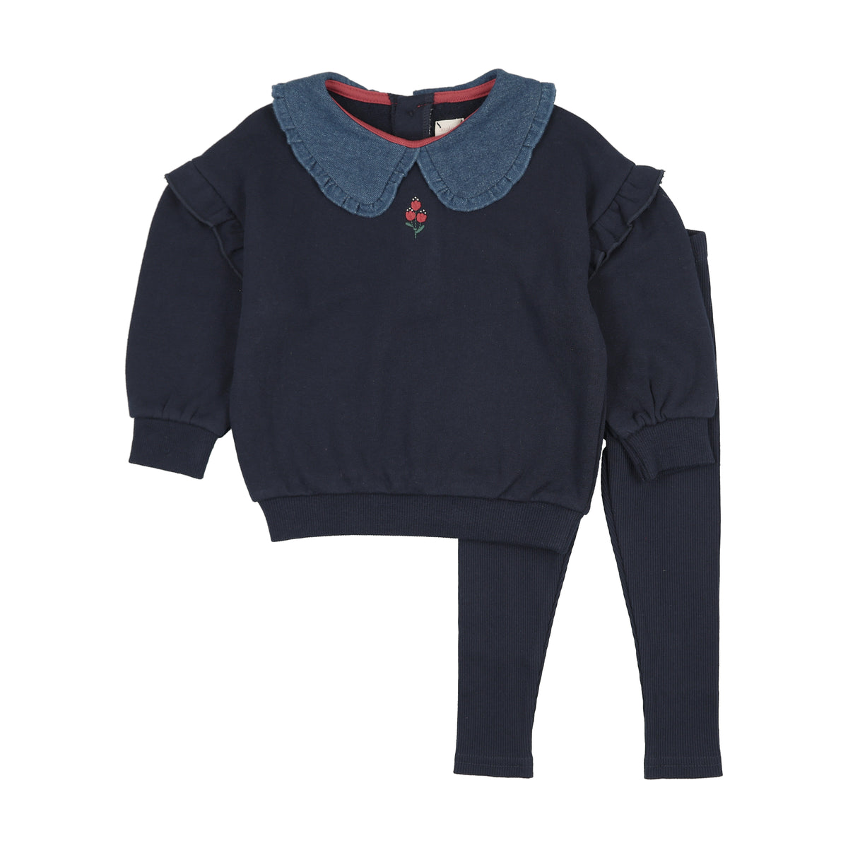 ANALOGIE 2PC SWEET CAMPAIGN RUFFLE SWEATSHIRT SET