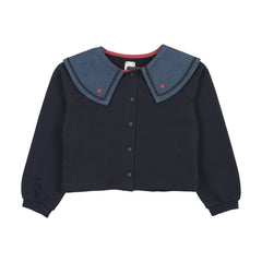 ANALOGIE SWEET CAMPAIGN SAILOR COLLAR CARDIGAN