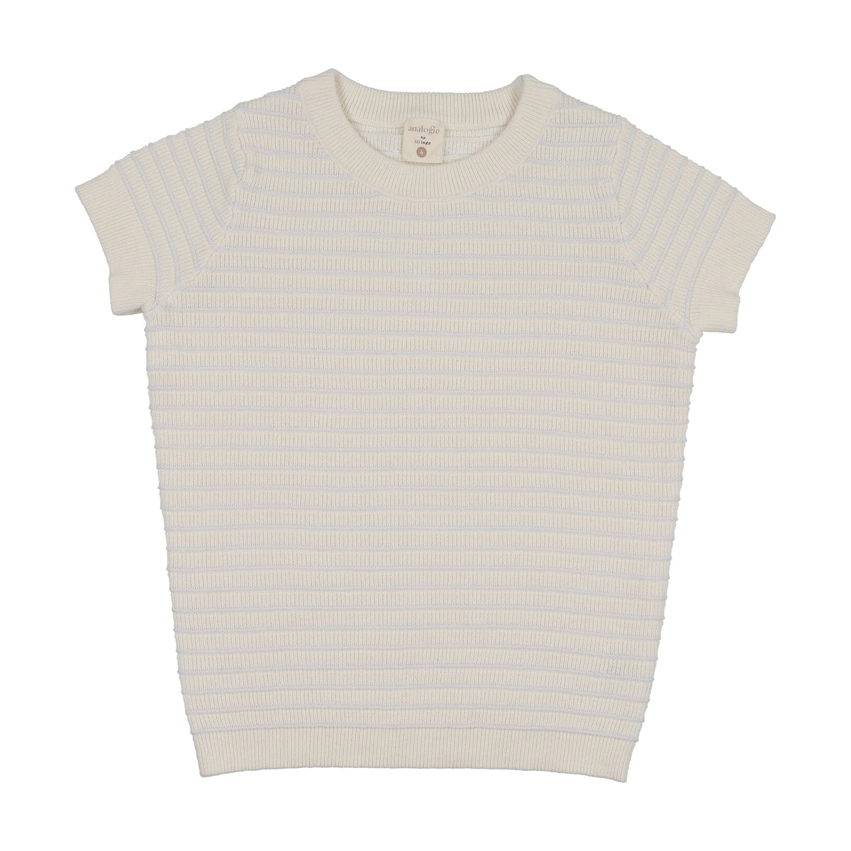 ANALOGIE TEXTURED STRIPE KNIT CREWNECK