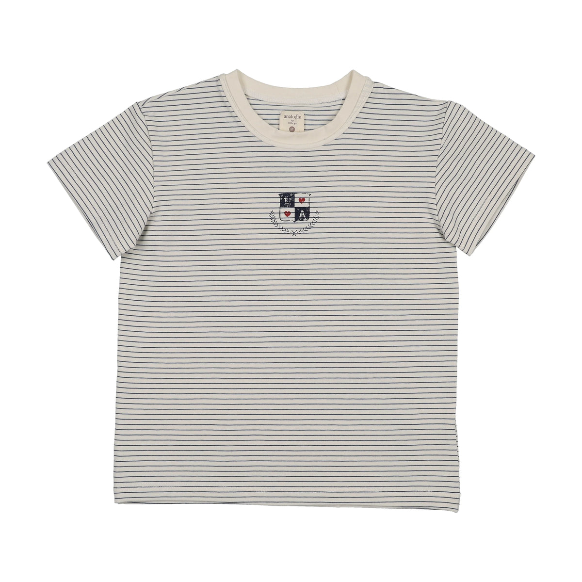 ANALOGIE SS DENIM CITY STRIPED TEE