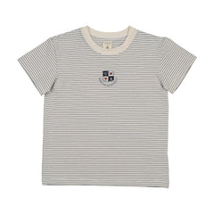 ANALOGIE SS DENIM CITY STRIPED TEE