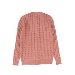 BACE COLLECTION CABLE KNIT LOGO CARDIGAN