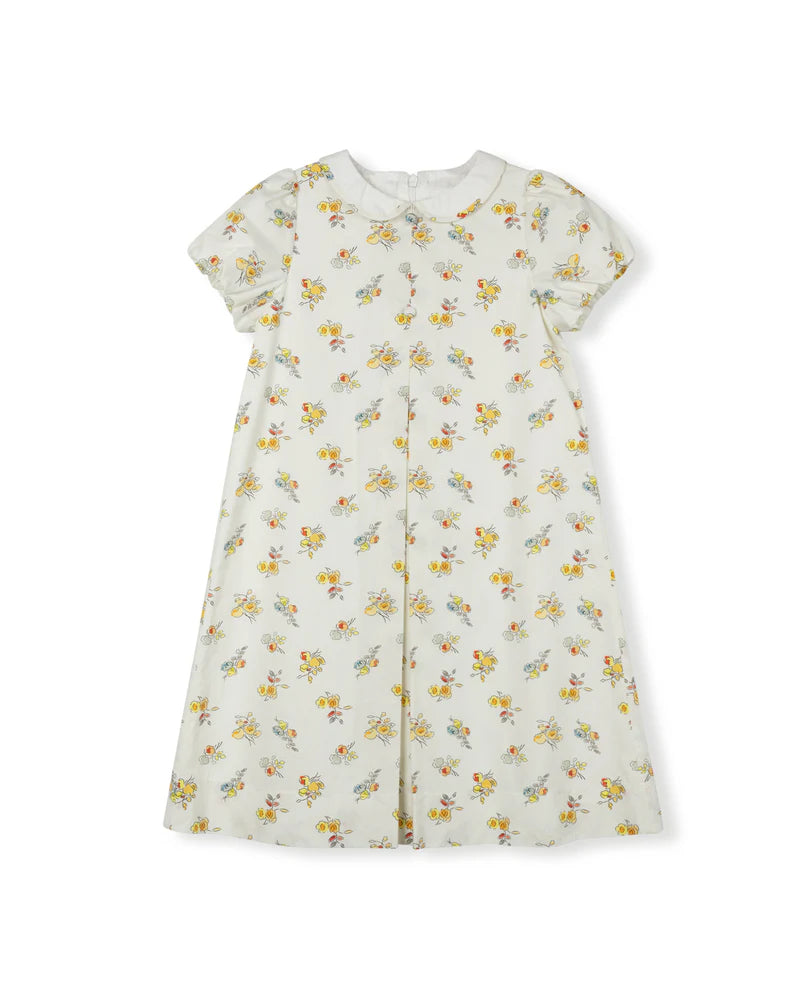 LILOU FLORAL PETERPAN COLLARED DRESS