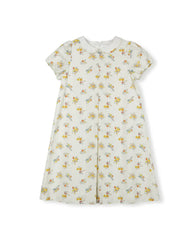 LILOU FLORAL PETERPAN COLLARED DRESS