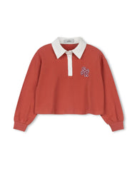 VIBE CROPPED STRIPED POLO