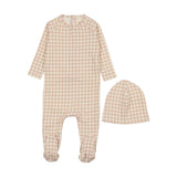 MEMA KNITS GINGHAM FOOTIE