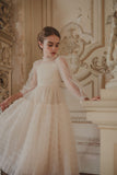 PETITE AMALIE SMOCKED TULLE GOWN