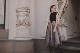 PETITE AMALIE EMBROIDERED BOW TULLE SKIRT