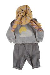 PIUPIUCHICK SUN & CLOUD PRINT SWEATSHIRT