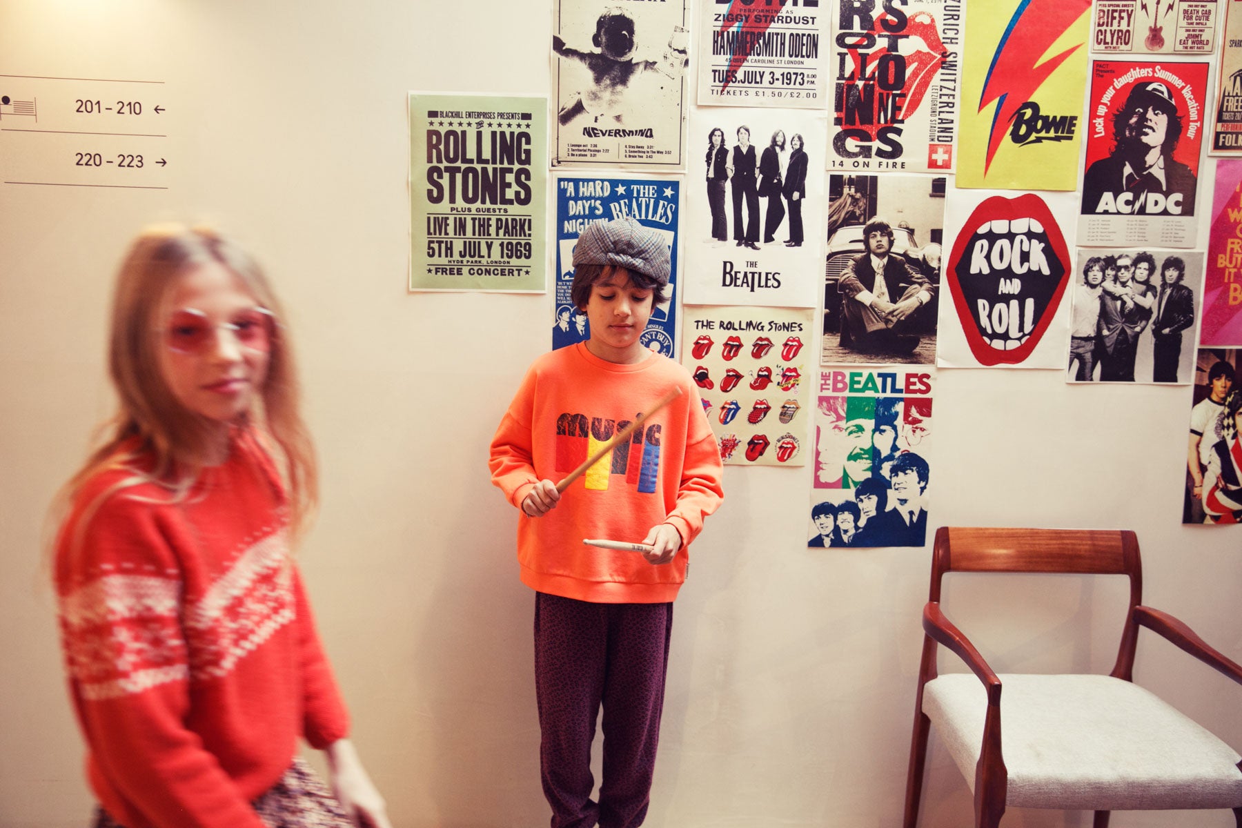 PIUPIUCHICK "MUSIC" PRINT SWEATSHIRT