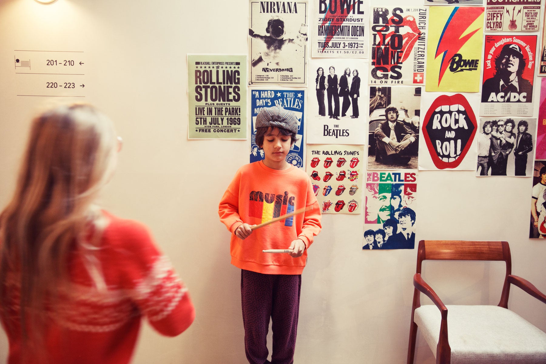 PIUPIUCHICK "MUSIC" PRINT SWEATSHIRT
