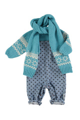 PIUPIUCHICK HEARTS WASHED DENIM OVERALL