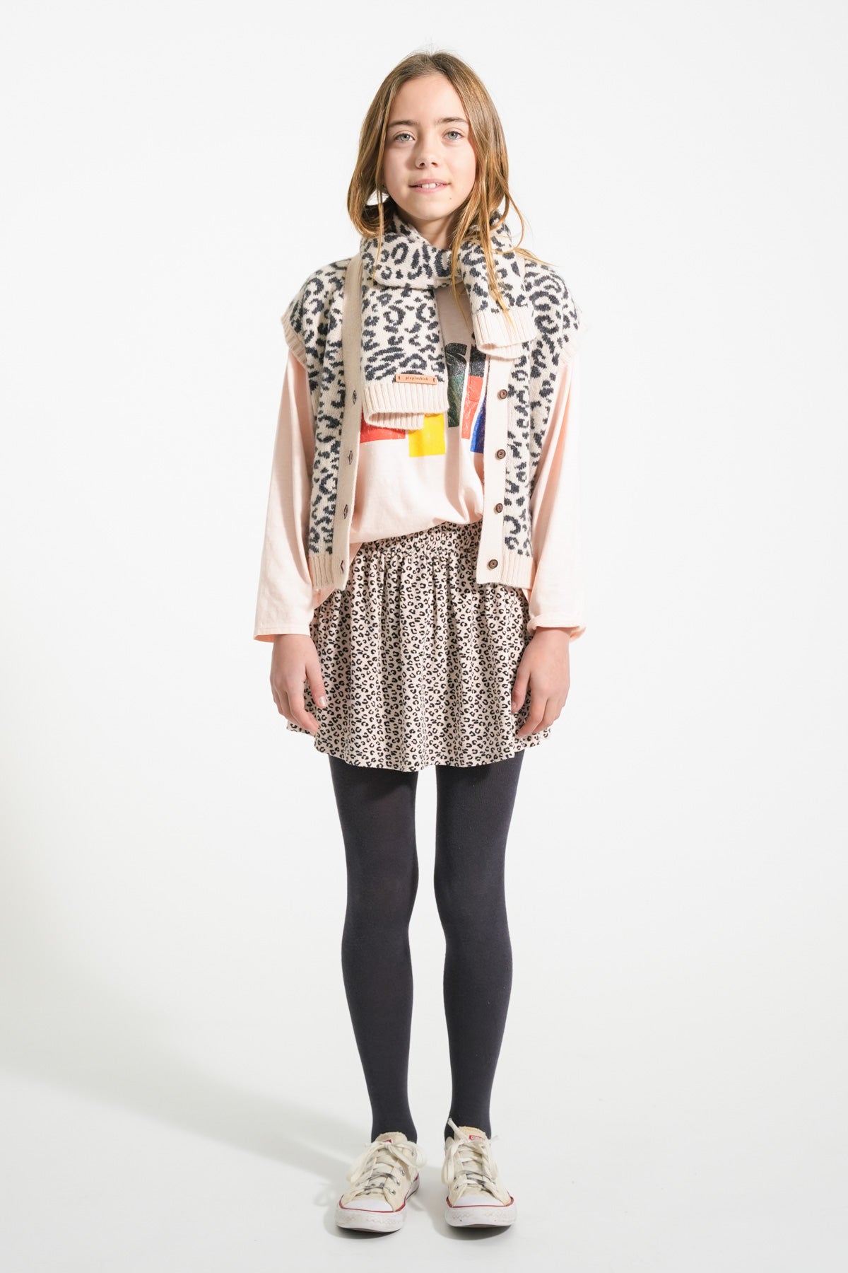 PIUPIUCHICK ANIMAL PRINT KNIT VEST