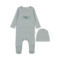 POUF 2PC TEDDY POCKET FOOTIE+BEANIE