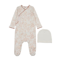 POUF 2PC TOILE FOOTIE WITH BEANIE SET
