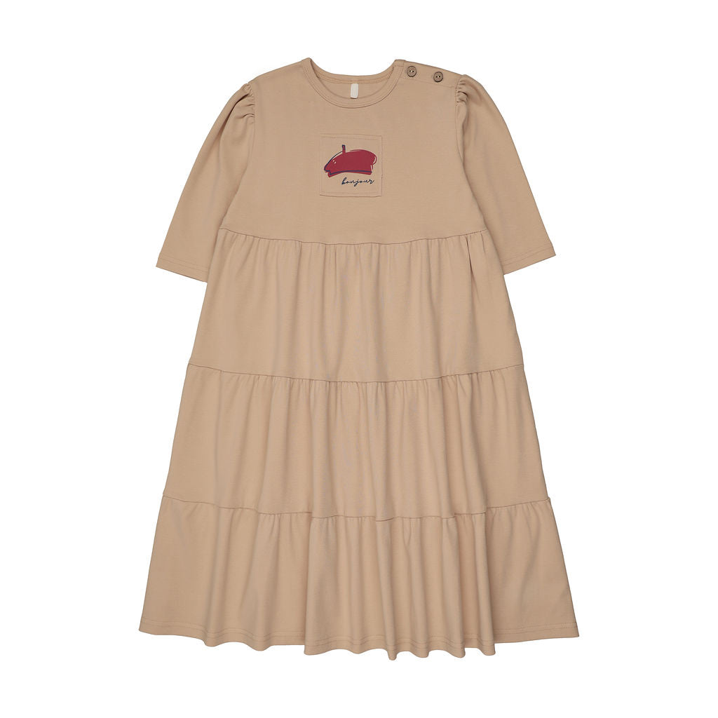 POUF 3/4 SLEEVE FRENCH DRESS