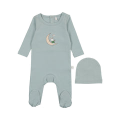 POUF 2PC BUNNY FOOTIE WITH BEANIE SET